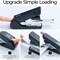 Stapler for Desk, 50 Sheet Effortless Stapler, Desktop Stapler with 1000 Staples and Remover, One Finger Touch Stapling, Heavy Duty Office Home Stapler, Portable Handheld Stapler Black